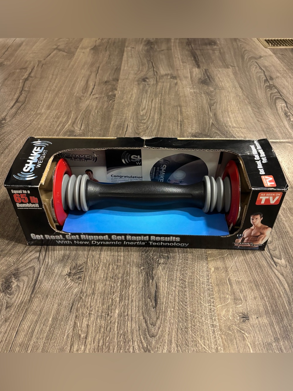 Shake Weight Upper Body Sculpting Dumbbell Gray/Chrome W/DVD 5 Pounds NIB